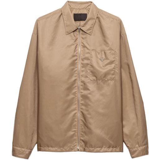 Prada camicia con zip - toni neutri