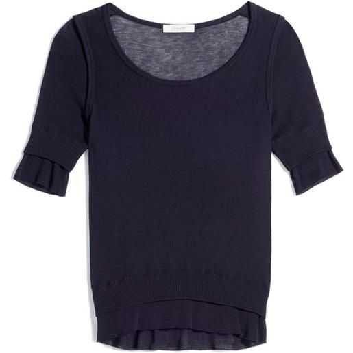 LEMAIRE top trompe l'oeil a maniche corte - blu
