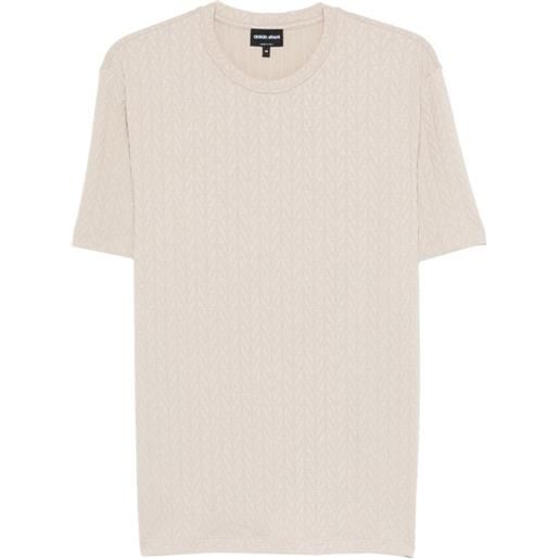 Giorgio Armani t-shirt girocollo - toni neutri