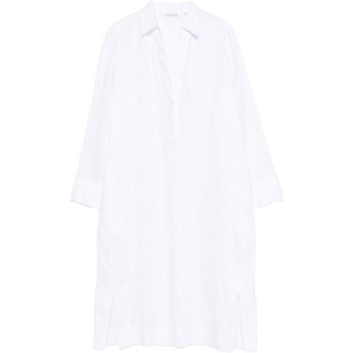 ARCHIVIO 67 abito midi in lino - bianco