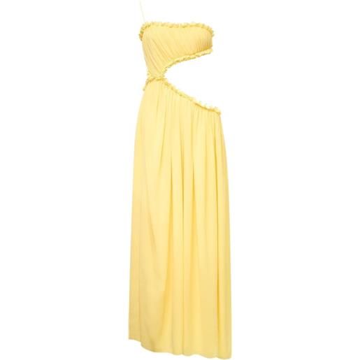 Stolen Stores abito selene lungo drappeggiato - giallo