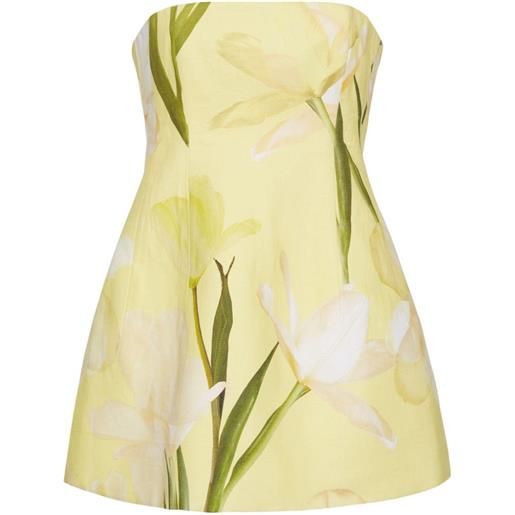 Cara Cara abito corto lillian a fiori - giallo