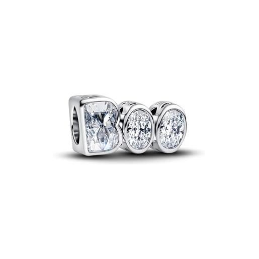 HABNI Collana Con Ciondolo Doppia Stella In Argento 925 - Lunghezza Regolabile 21-50 Cm - Gioiello Minimal Per Amiche