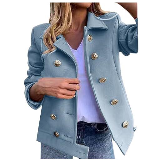 Luadnysin trench donna corto trench donna primaverile corto giacca corta elegante cappotto leggero blu giubotto impermeabile curvy vestiti primavera 2025 cammello jeans lavabile giacconi primaverili 4xl