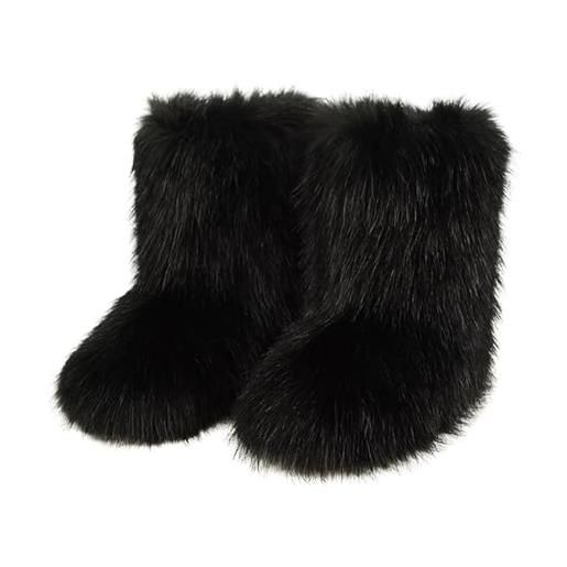 tinbarry Stivali Stivaletti da donna Stivaletti eleganti invernali Stivaletti invernali caldi in peluche spessi Stivaletti corti casual Scarpe invernali