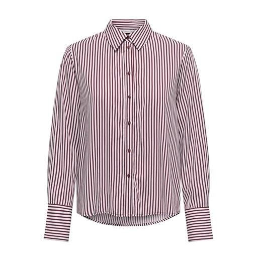 ONLY onlberit life l/s - maglietta wvn, bordeaux, xxl
