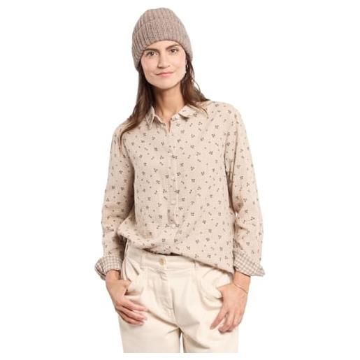 Armor-lux armor lux chemise camicia, fogli stampati, xl donna