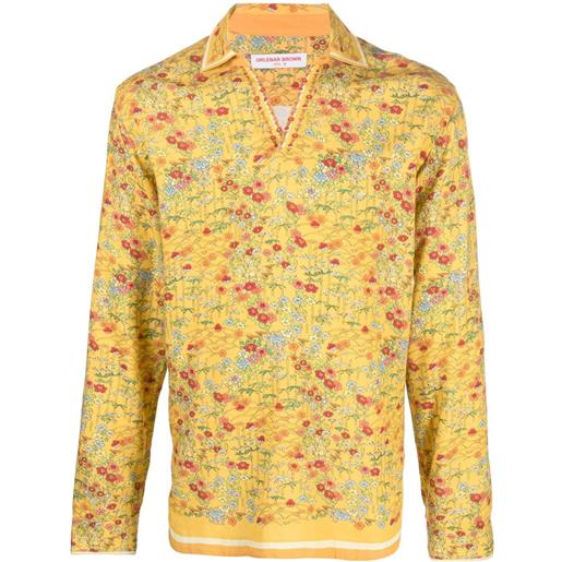 Orlebar Brown camicia ridley solo fantasy - giallo