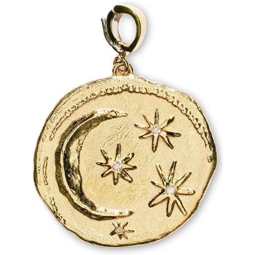 Azlee collana a catena cosmic in oro giallo 18kt con diamanti