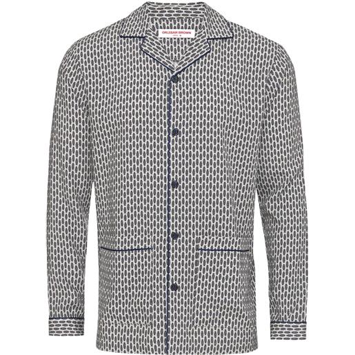 Orlebar Brown camicia gabel - blu
