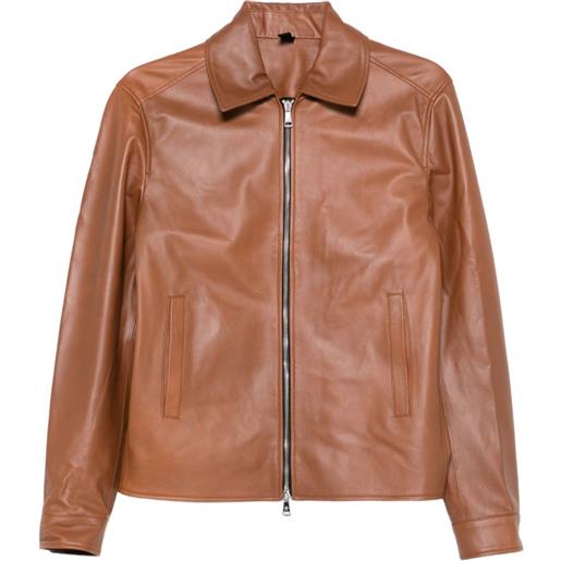 Tagliatore giacca con zip - marrone