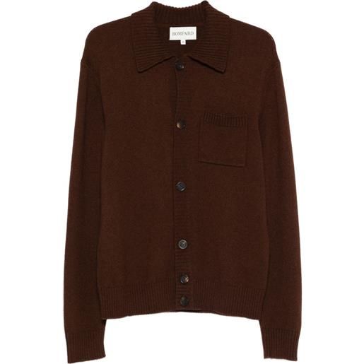 BOMPARD cardigan a coste - marrone