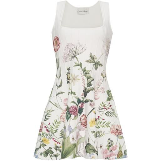 Cara Cara abito corto velma a fiori - bianco