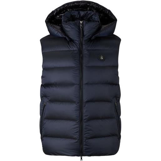 BOGNER gilet imbottito holger con cappuccio - blu