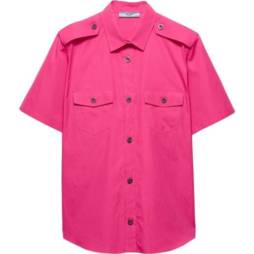 Prada camicia in popeline di cotone - rosa