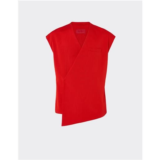 Ferrari gilet in faille moiré - male giacche e capispalla rosso magma