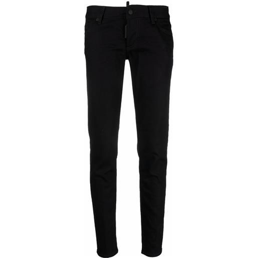 DSQUARED2 pantaloni skinny con applicazione - nero