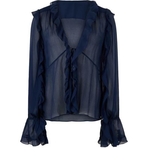 Alberta Ferretti blusa con ruches