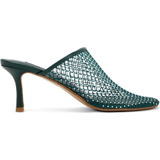 Senso mules con cristalli - verde