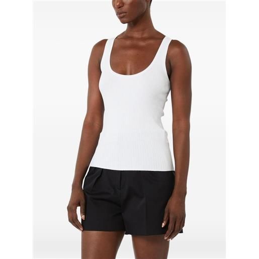 Max Mara canotta con scollo ampio - bianco