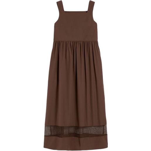 Weekend Max Mara abito midi con scollo quadrato - marrone