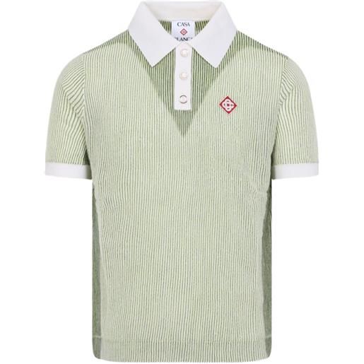 Casablanca polo a righe - verde