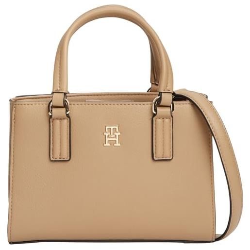 Tommy Hilfiger th daily mini tote aw0aw18379, donna, khaki (safari canvas), one size