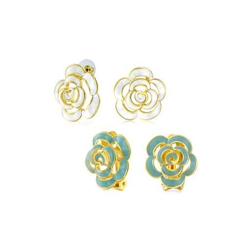 Oidea - Orecchini da uomo, a forma di corona, rotondi, in acciaio inossidabile e ossido di zirconio, per uomo e donna, con sacchetto regalo