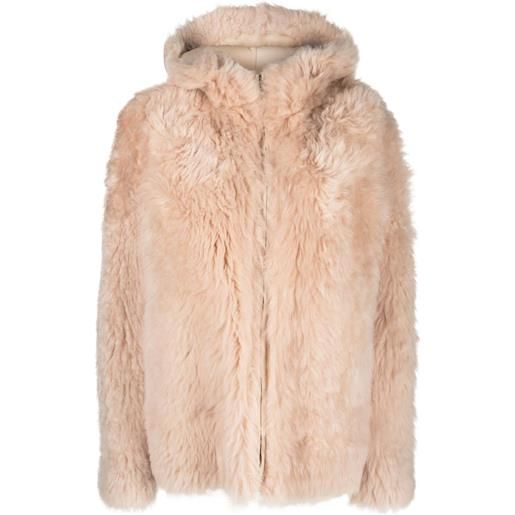 Yves Salomon cappotto con zip - toni neutri
