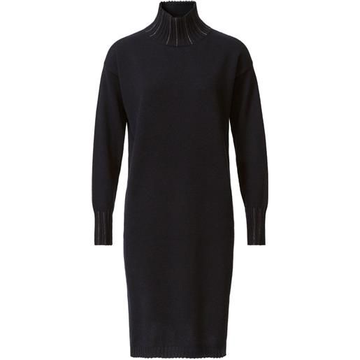 Fabiana Filippi abito midi con scollo all'americana - blu