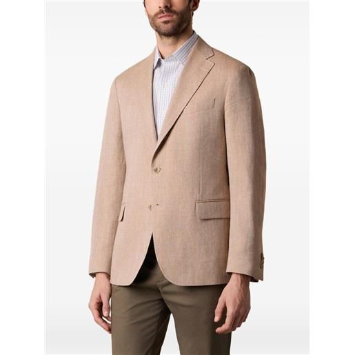 Brooks Brothers giacca monopetto con motivo a spina di pesce - toni neutri