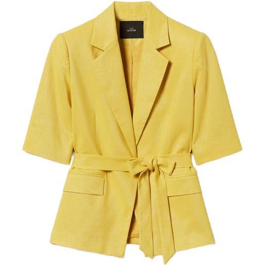 TWINSET blazer a maniche corte - giallo