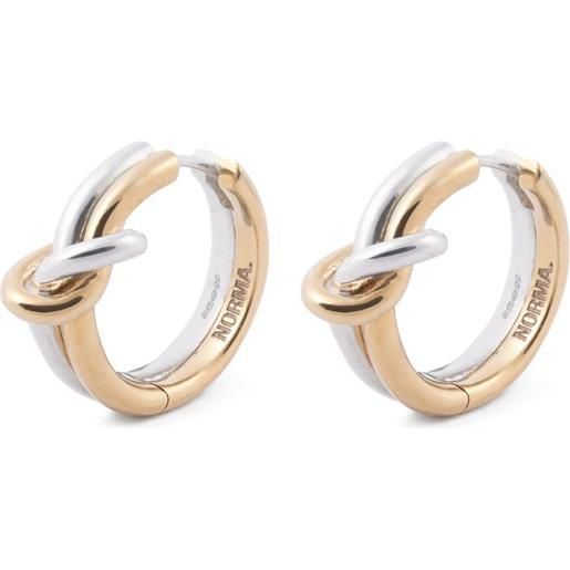 NORMA JEWELLERY orecchini a cerchio hydra - argento