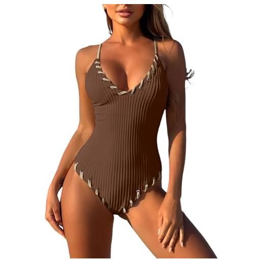 Libro da colorare costume da bagno donna monokini | Vettore Premium