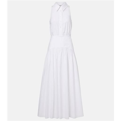 Staud abito midi romy in popeline di cotone