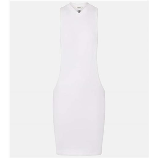 Versace abito corto in jersey di misto cotone