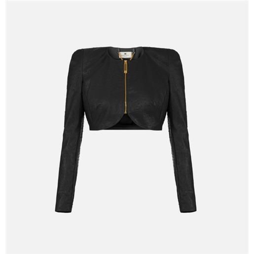 ELISABETTA FRANCHI ostrich print jacket