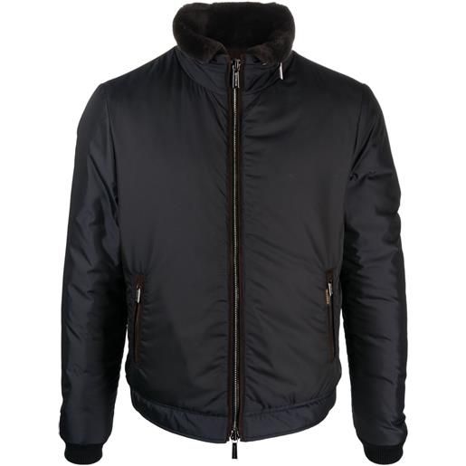 Moorer piumino a collo alto - blu