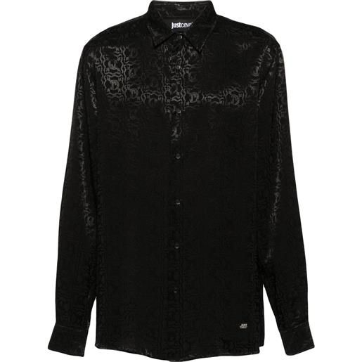 Just Cavalli camicia con effetto jacquard - nero