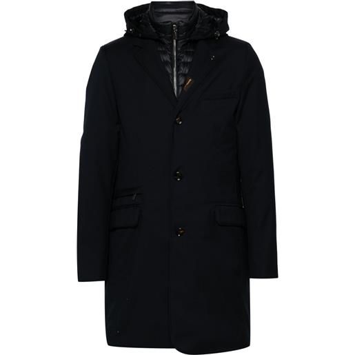 Moorer cappotto redon-pum con cappuccio - blu