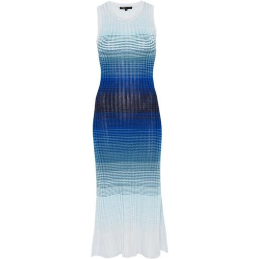 Maje abito midi a righe - blu