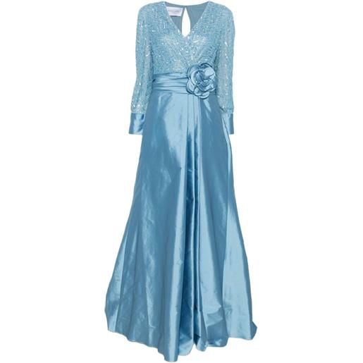 Rosa Clará abito da sera con paillettes - blu