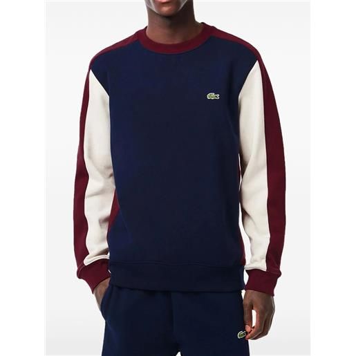 Lacoste felpa con design color-block - blu