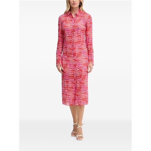 Patrizia Pepe abito midi con bottoni - rosa