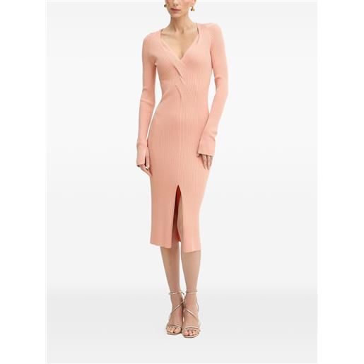 Patrizia Pepe abito midi con scollo a v - rosa