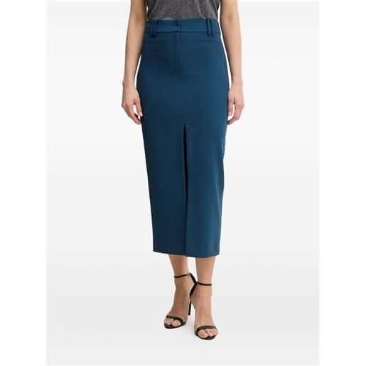 Patrizia Pepe gonna midi con spacco - blu