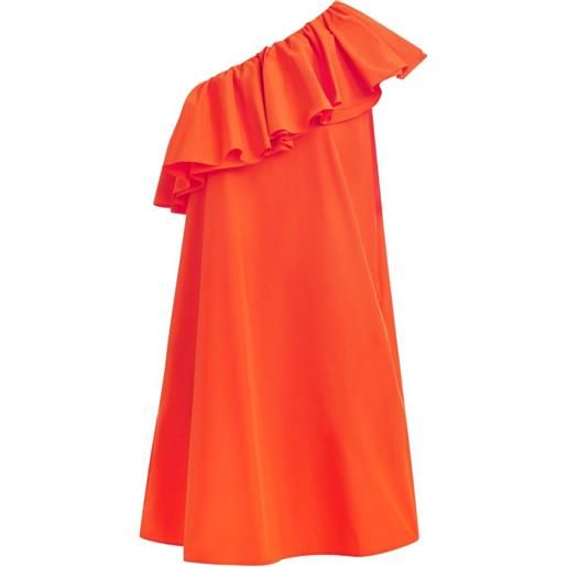 Essentiel Antwerp abito corto monospalla con ruches - arancione