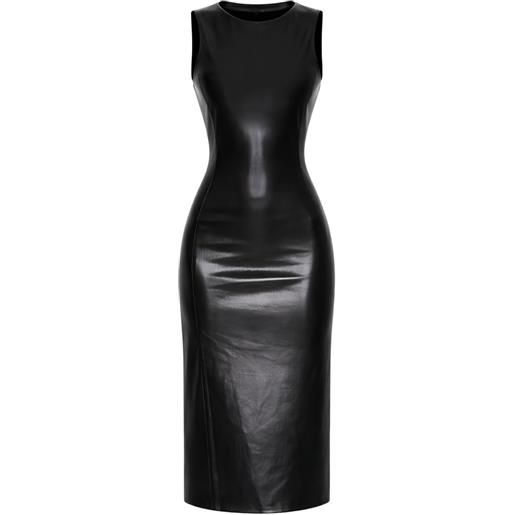 alice + olivia abito corto wynell con fiocco - nero