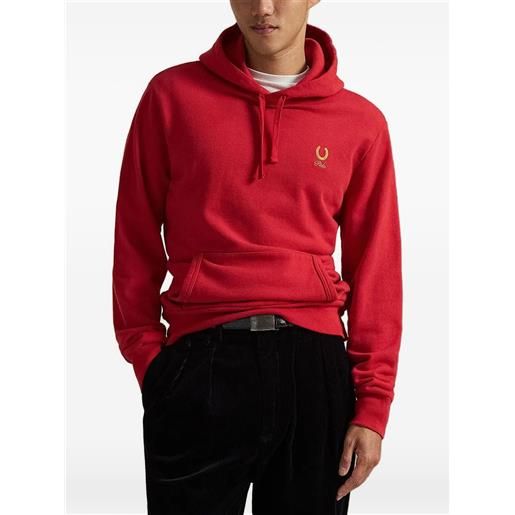 Polo Ralph Lauren felpa con logo ricamato - rosso