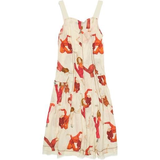 Bimba y Lola abito midi smanicato - toni neutri